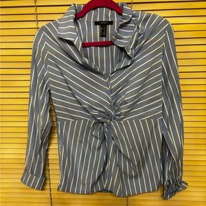 Striped Twist Dress Top